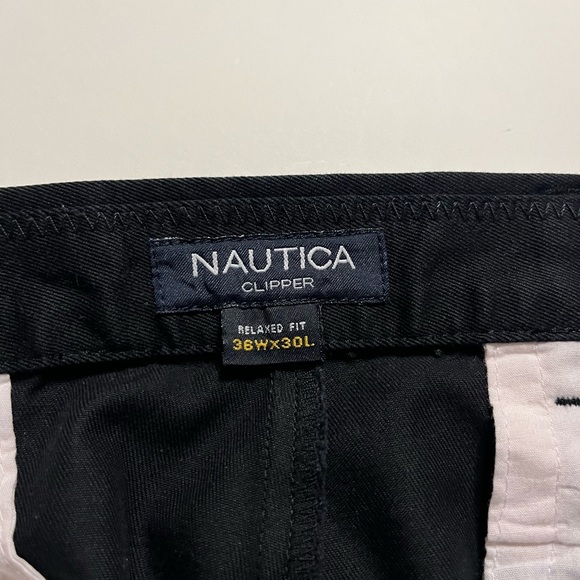 Nautica Clipper Relaxed Fit Black Pants W36 L30 - Picture 6 of 6